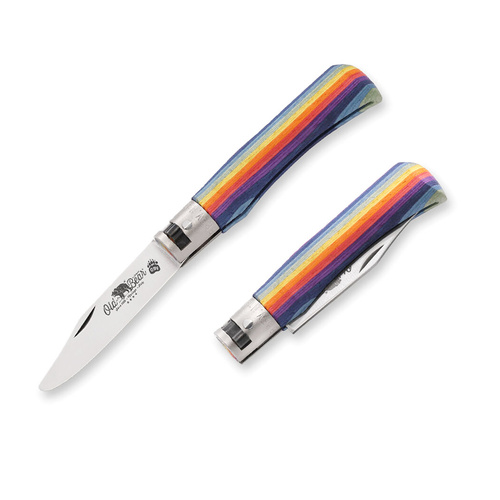 Old Bear Young Folding Pocket Knife Rainbow Small 170mm (ANT-9357-17-MAK)