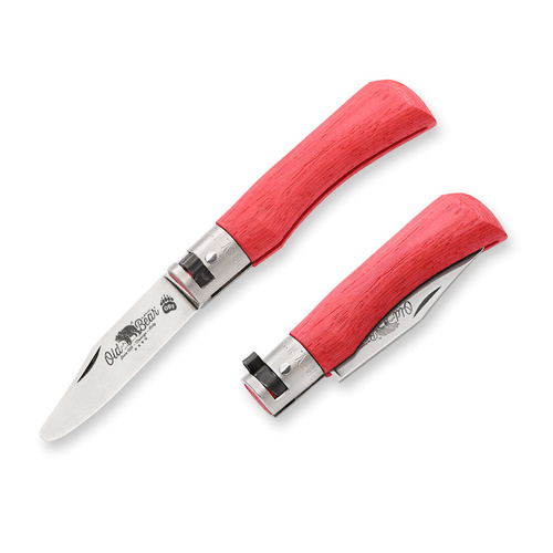 Old Bear Young Folding Pocket Knife Red Small 170mm (ANT-9357-17-MRK)
