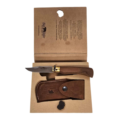 Old Bear Classical Walnut Wood Pocket Knife Gift Set (ANT-OB-GIFT-BOX-LN-MF)