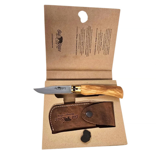 Old Bear Classical Olive Wood Pocket Knife Gift Set (ANT-OB-GIFT-BOX-LU-MF)
