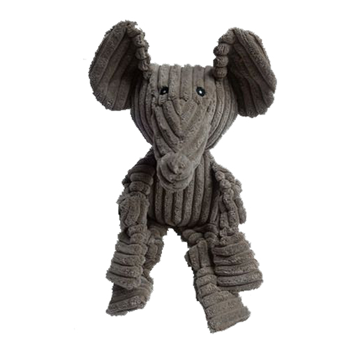 Paw Play Elephant Plush Interactive Pet Dog Chew Toy w/ Squeaker 30cm