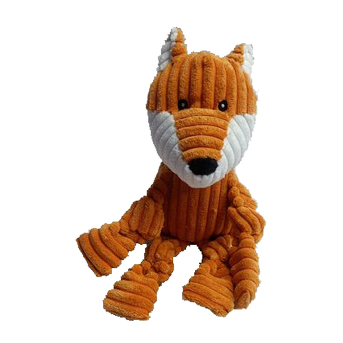 Paw Play Fox Plush Interactive Pet Dog Chew Toy w/ Squeaker 30cm