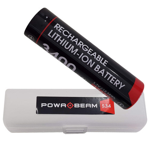 Powa Beam 18650 Rechargeable Torch Battery 3400mAh (BAT-S34)