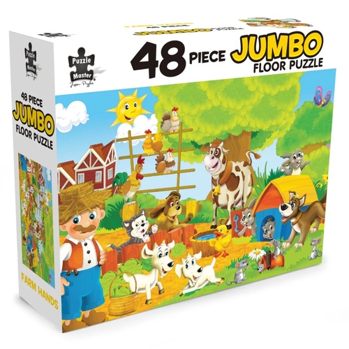 Puzzle Master Farm Hands Jumbo Floor Jigsaw Puzzle 48 Pieces