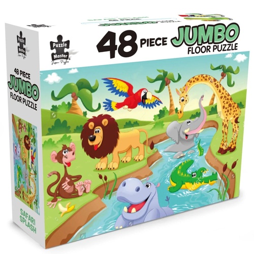Puzzle Master Safari Splash Jumbo Floor Jigsaw Puzzle 48 Pieces