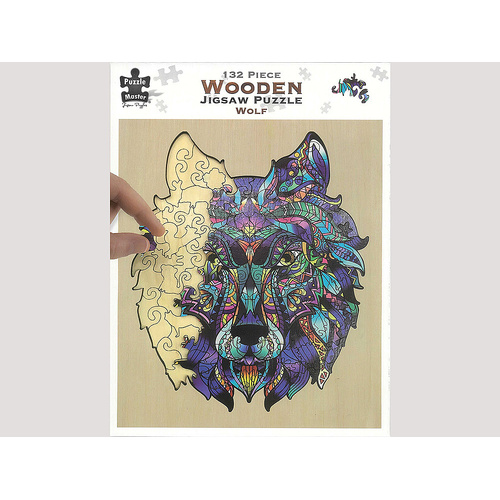 Puzzle Master Wolf Wooden Jigsaw Puzzle 132 Pieces (BMS010779)