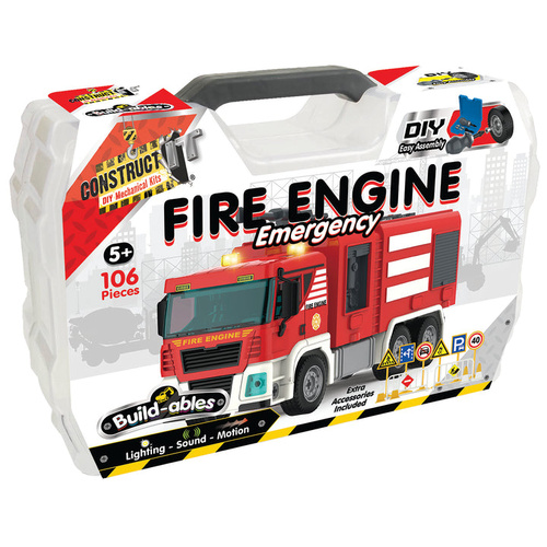 Construct It Build-ables Fire Engine Emergency Ages 5+ 106 Pieces (BMS011646)
