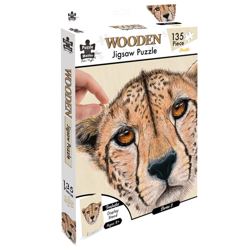 Puzzle Master Cheetah Wooden Jigsaw Puzzle 135 Pieces