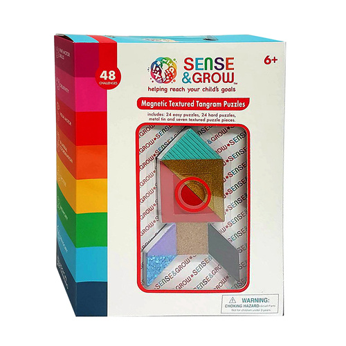 Sense & Grow Magnetic Textured Tangram Puzzles Family Game (BMS017396)