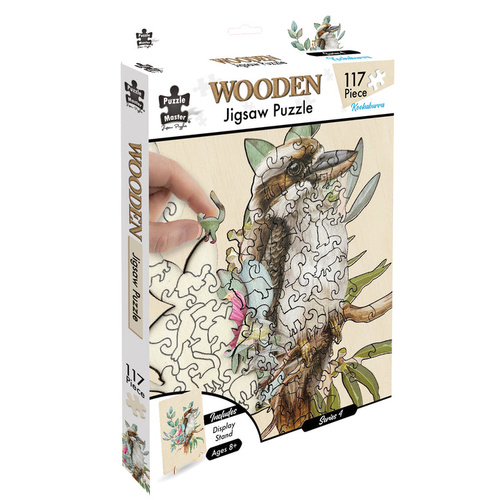 Puzzle Master Kookaburra Wooden Jigsaw Puzzle 117 Pieces