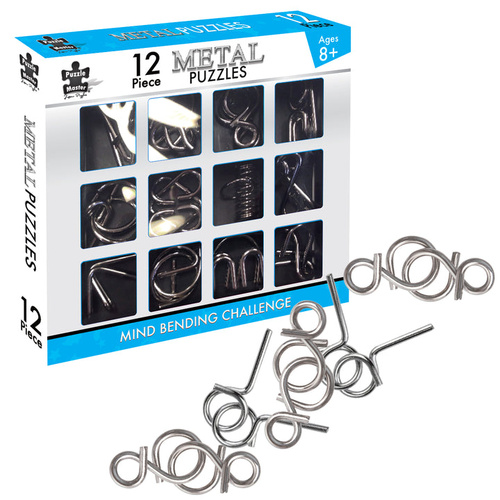 Puzzle Master Metal Puzzles Brain Teaser Puzzle 12 Pieces