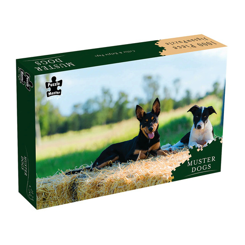 Puzzle Master Muster Dogs Collie & Kelpie Jigsaw Puzzle 1000 Pieces (BMS019543)