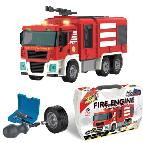 Construct It Build-ables Plus Fire Engine Emergency 106 Pieces