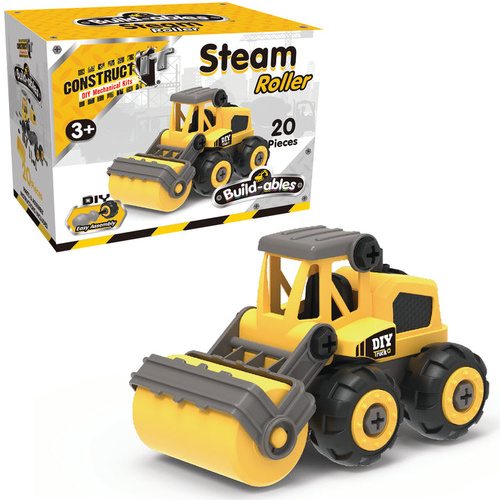 Construct It Build-ables Steam Roller DIY Easy Assembly 20 Pieces
