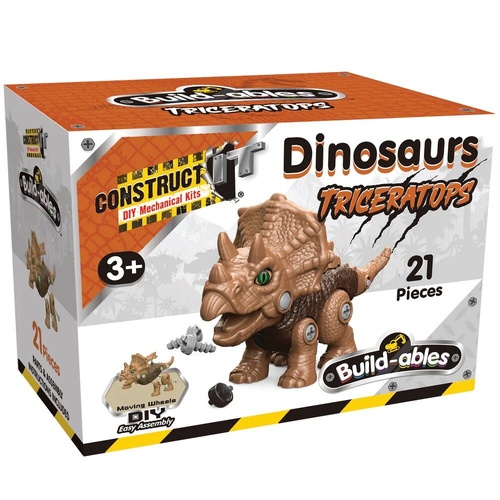 Construct It Build-ables Dinosaurs Triceratops Ages 3+ 21 Pieces