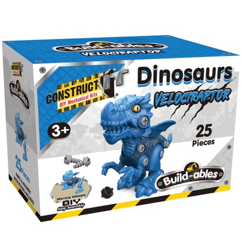 Construct It Build-ables Dinosaurs Velociraptor Ages 3+ 25 Pieces