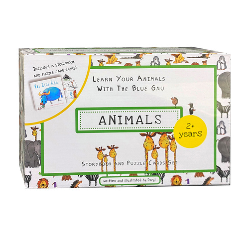 Sense & Grow Animals Storybook & Puzzle Cards Set for Children (BMS060369)