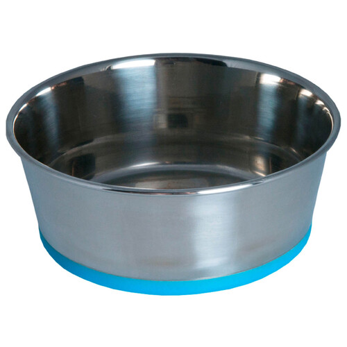 Rogz Slurp Stainless Steel Non-Skid Dog Bowl Blue XL
