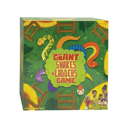 Pressman Giant Snakes & Ladders Game 2-4 Players Ages 5+ (CAA010251)