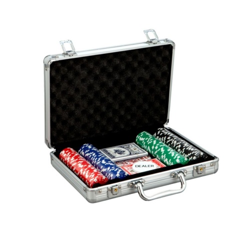 200 Chips Poker Set Classic Casino Style with Carry Case