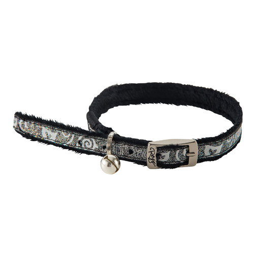 Rogz Sparklecat Pin Buckle Reflective Cat Collar Black XS 8mm