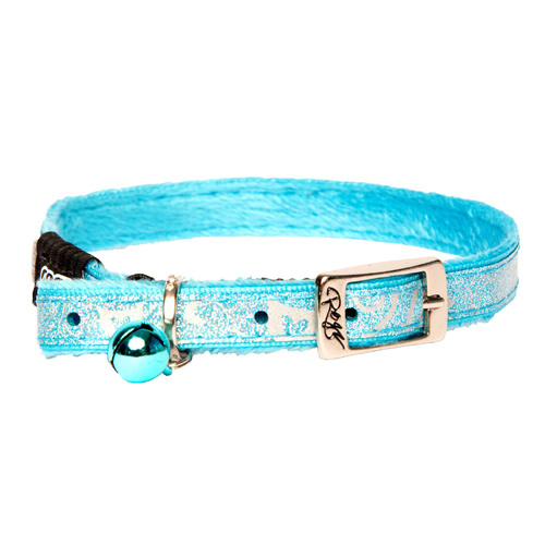 Rogz Sparklecat Pin Buckle Reflective Cat Collar Turquoise Small 11mm 