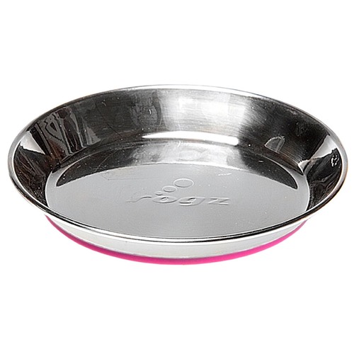 Rogz Anchovy Stainless Steel Non-Skid Cat Bowl Pink