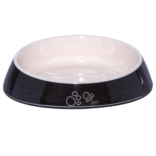 Rogz Fishcake Anti-slip Melamine Cat Bowl Black Paws