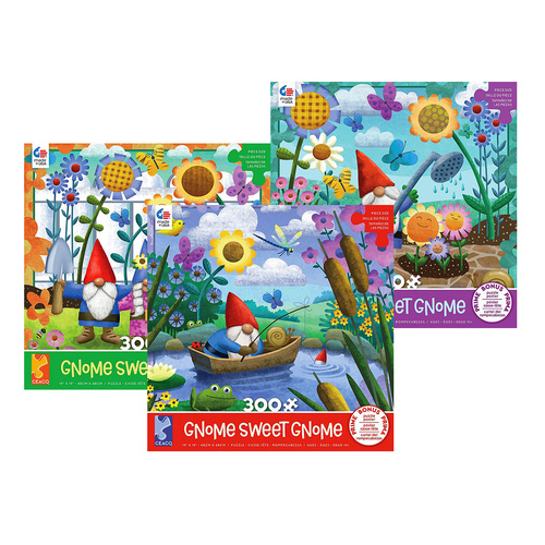Ceaco Gnome Sweet Gnome Jigsaw Puzzle Assorted 300 Pieces XL (CEA2278)