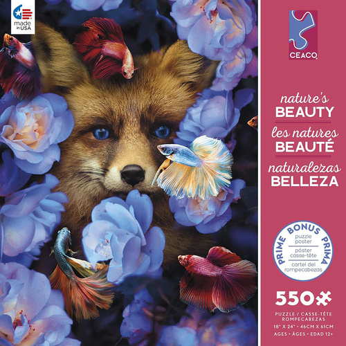 Ceaco Natures Beauty Fox & Fish Jigsaw Puzzle 550 Pieces (CEA2452-4)