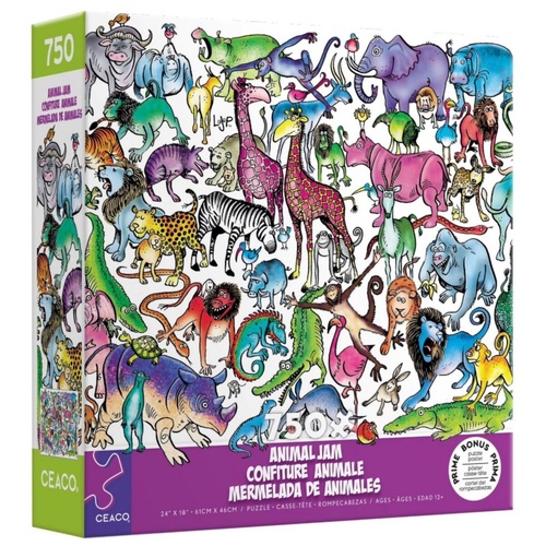 Ceaco Animal Jam Zoo Time Jigsaw Puzzle 750 Pieces