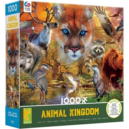 Ceaco Animal Kingdom Forest Jigsaw Puzzle 1000 Pieces