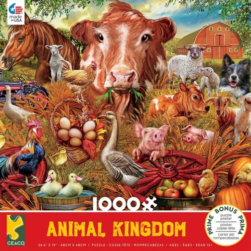 Ceaco Animal Kingdom Farmyard Jigsaw Puzzle 1000 Pieces