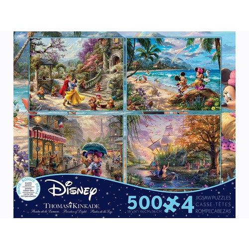 Ceaco Thomas Kinkade 4-In-1 Assorted 500pcs S6 (CEA3672)