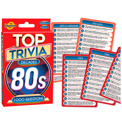 Top Trivia Decades 80s Card Game (CHE11684)