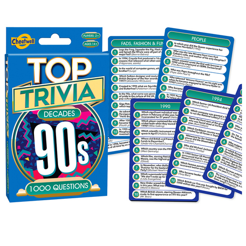 Top Trivia Decades 90s Card Game (CHE11691)