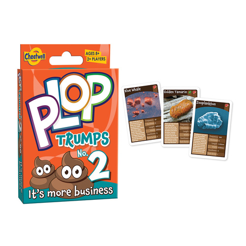 Cheatwell Plop Trumps No.2 Card Game 2+ Players Ages 8+ (CHE12544)