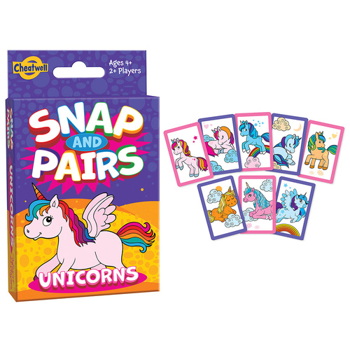 Cheatwell Snap & Pairs Unicorns Card Game 2+ Players Ages 4+ (CHE12674)