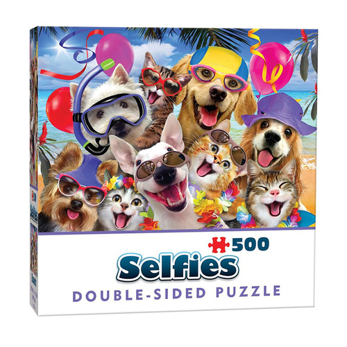 Cheatwell Selfies Beach Double-Sided Jigsaw Puzzle 500 Pieces (CHE28446)