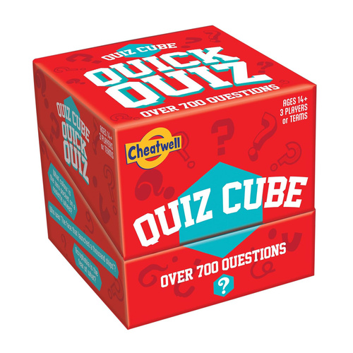 Cheatwell Quiz Cube Quick Quiz Card Game 3 Players Ages 14+ (CHE55107)