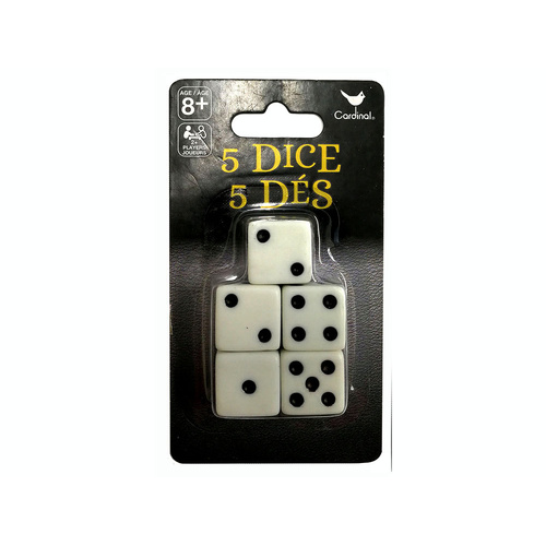 Cardinal Dice Set 2+ Players Ages 8+ Pack of 5 16mm (CLA391839)