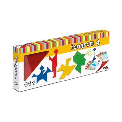 Cayro 4 Wooden Tangrams Board Game for Kids 1-4 Players Ages 7+