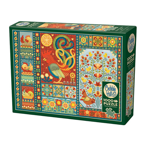 Cobble Hill Scandi Chicken Quilt Jigsaw Puzzle 1000 Pieces (COB40051)
