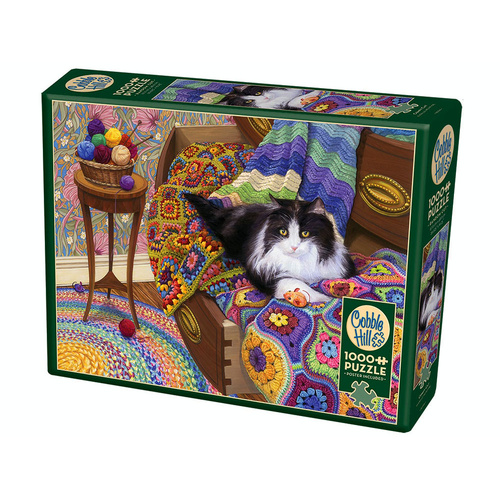 Cobble Hill Comfy Cat Jigsaw Puzzle incl Poster 1000 Pieces (COB40145)