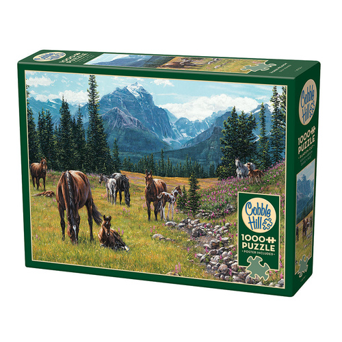 Cobble Hill Horse Meadow Jigsaw Puzzle incl Poster 1000 Pieces