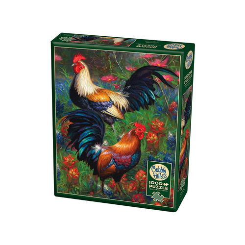 Cobble Hill Roosters Jigsaw Puzzle incl Poster 1000 Pieces (COB40188)