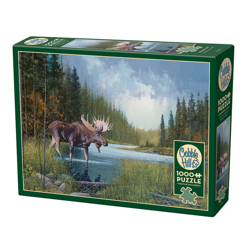 Cobble Hill Moose Lake Jigsaw Puzzle incl Poster 1000 Pieces
