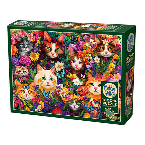 Cobble Hill Blooming Whiskers Jigsaw Puzzle 1000 Pieces (COB40289)
