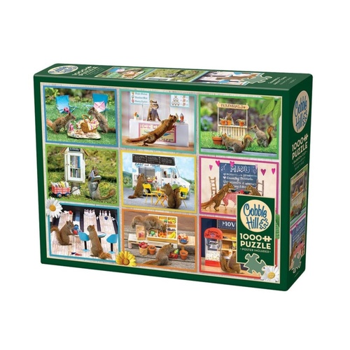 Cobble Hill Squirrels Around Town Jigsaw Puzzle 1000 Pieces