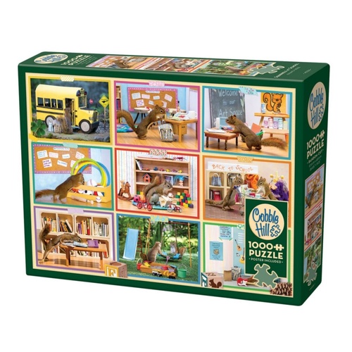 Cobble Hill Squirrels at School Jigsaw Puzzle incl Poster 1000 Pieces